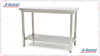 Stół nierdzewny, składany, centralny z półką 100x60cm H85-90cm - 98881203